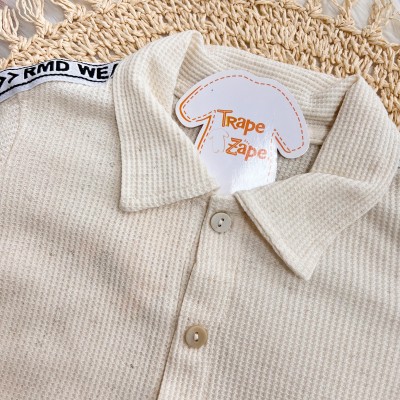 Conj. Camisa de Linho RMD WAR e Calça de Moletom - Areia